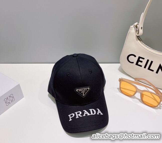 New Style Prada Baseball Hat 040702 Black 2023