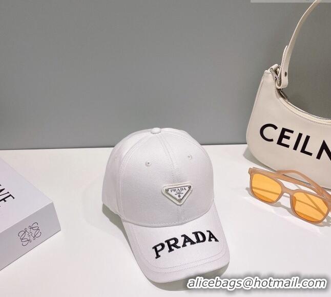 Well Crafted Prada Baseball Hat 040702 White 2023