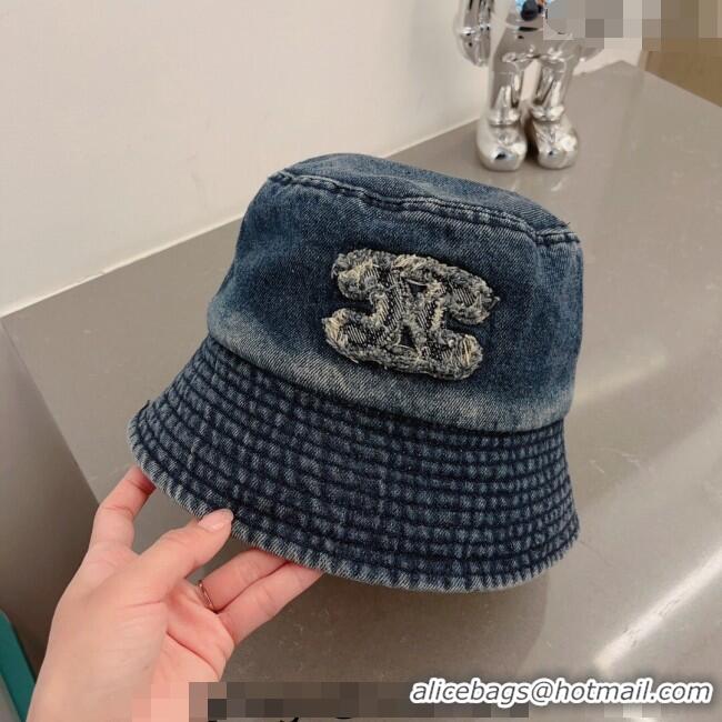 Popular Style Celine Denim Bucket Hat 040702 Blue 2023