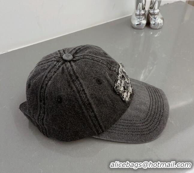 Cheapest Celine Denim Baseball Hat CE0407 Black 2023