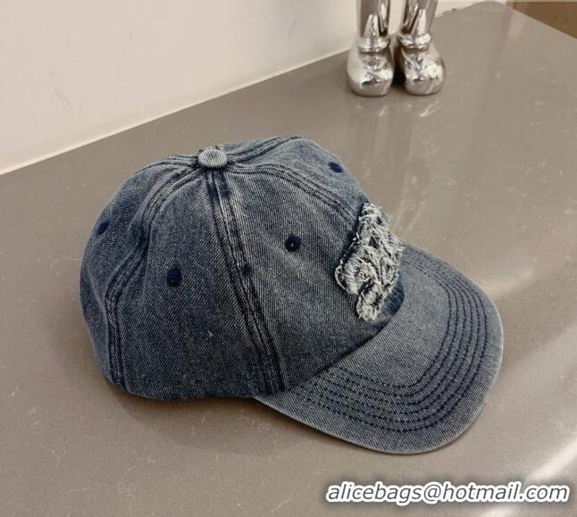 Unique Discount Celine Denim Baseball Hat 0407 Blue 2023