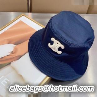 Luxury Cheap Celine Bucket Hat CE0414 Blue 2023