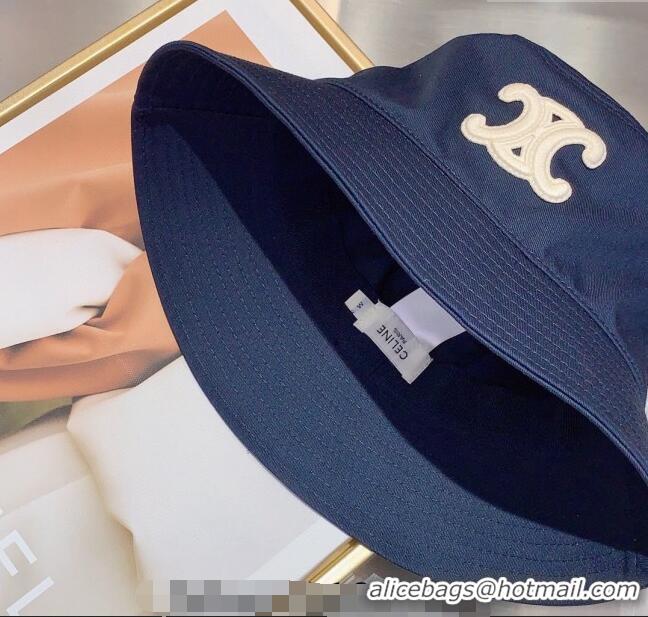 Luxury Cheap Celine Bucket Hat CE0414 Blue 2023