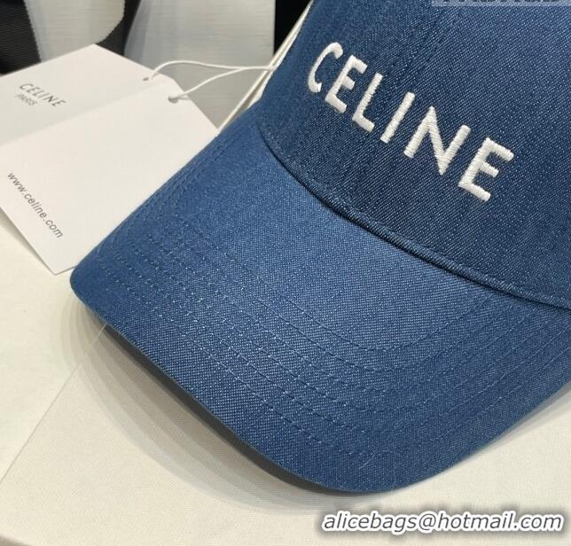 Grade Quality Celine Baseball Hat C42008 Denim Blue 2023