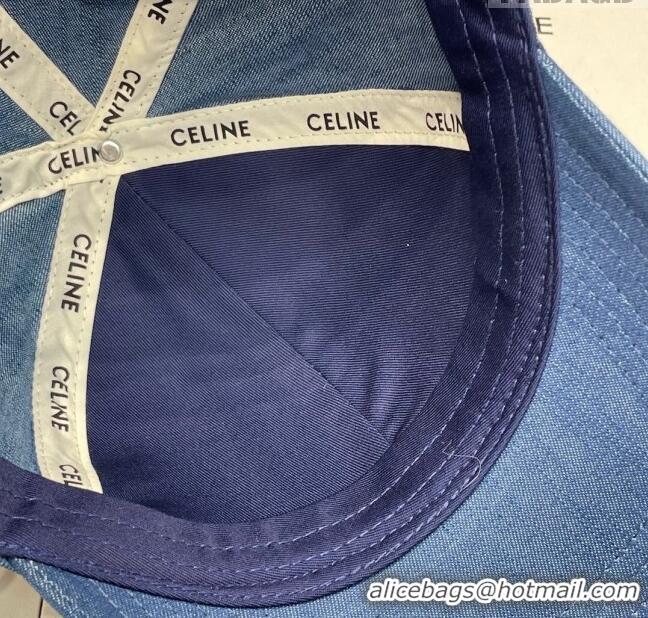 Grade Quality Celine Baseball Hat C42008 Denim Blue 2023