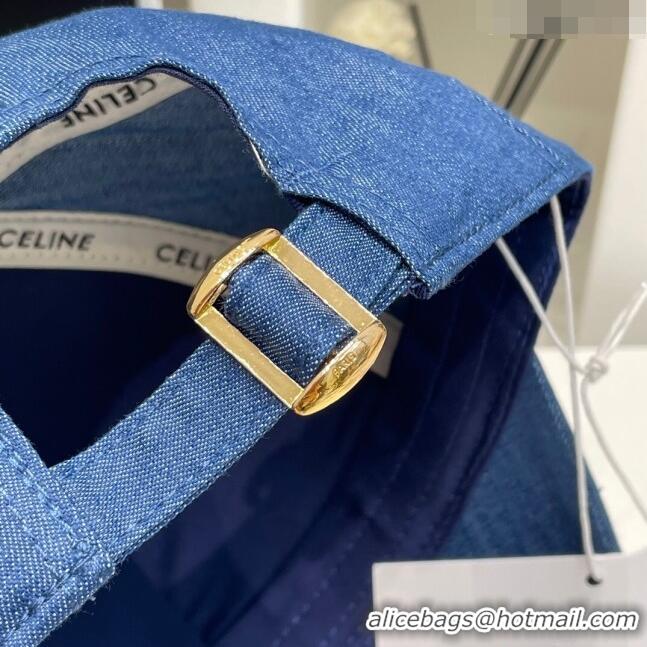 Grade Quality Celine Baseball Hat C42008 Denim Blue 2023