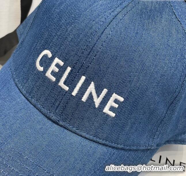 Grade Quality Celine Baseball Hat C42008 Denim Blue 2023