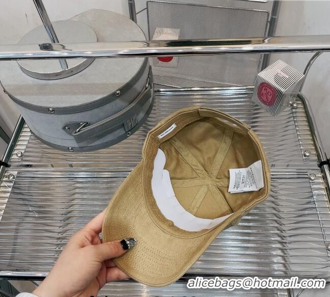 Top Design Balenciaga Canvas Baseball Hat 1208 Beige 2022