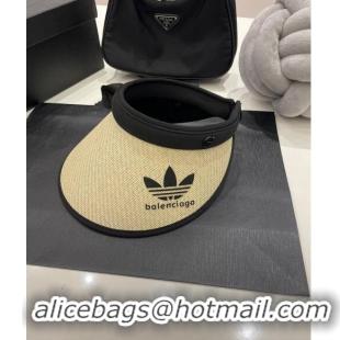 Buy Inexpensive Adidas x Balenciaga Visor Hat 0407 Beige/Black 2023