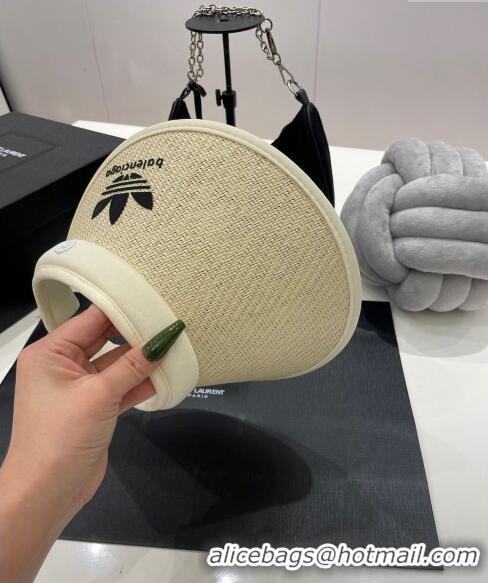 Buy Cheap Adidas x Balenciaga Visor Hat 0407 Beige/White 2023