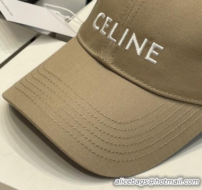 Super Quality Celine Baseball Hat C42006 Khaki 2023