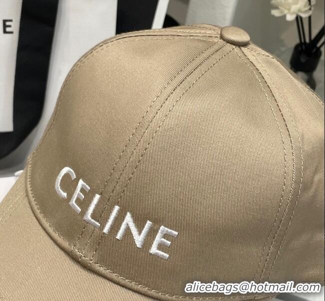 Super Quality Celine Baseball Hat C42006 Khaki 2023