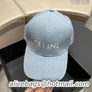 Good Product Celine Baseball Hat C42005 Light Blue 2023