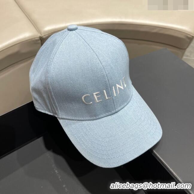 Good Product Celine Baseball Hat C42005 Light Blue 2023