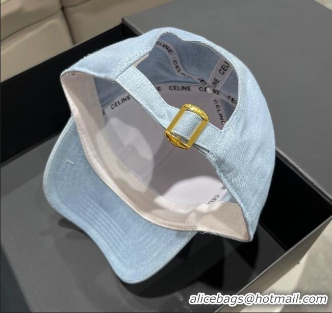 Good Product Celine Baseball Hat C42005 Light Blue 2023