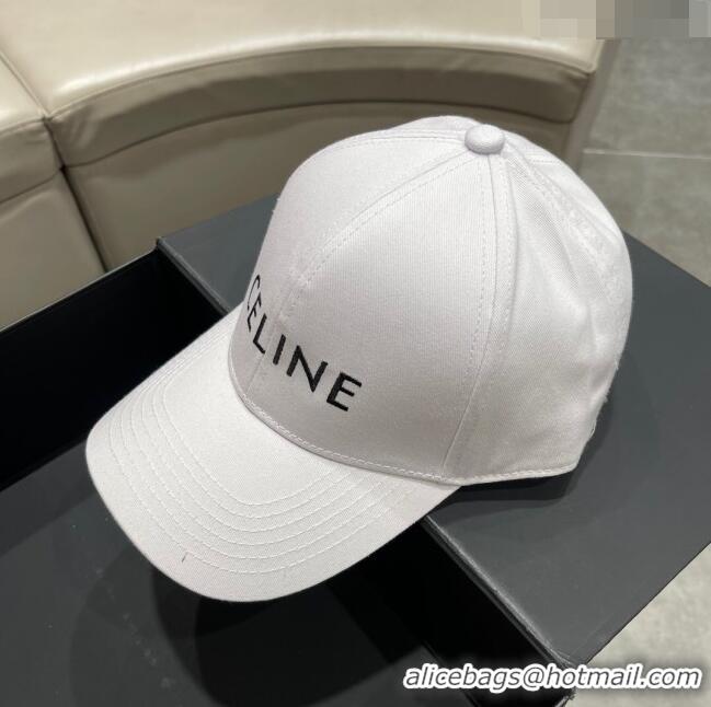 Promotional Celine Baseball Hat C42004 White 2023