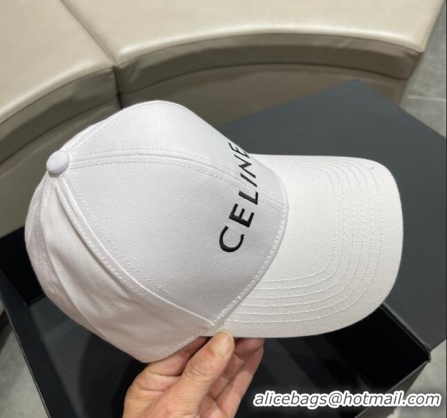 Promotional Celine Baseball Hat C42004 White 2023