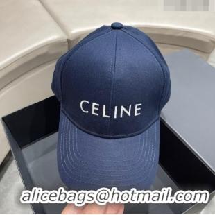 Market Sells Celine Baseball Hat C42003 Deep Blue 2023