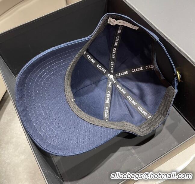 Market Sells Celine Baseball Hat C42003 Deep Blue 2023