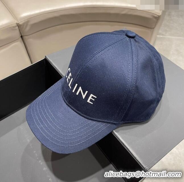 Market Sells Celine Baseball Hat C42003 Deep Blue 2023