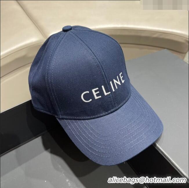 Market Sells Celine Baseball Hat C42003 Deep Blue 2023