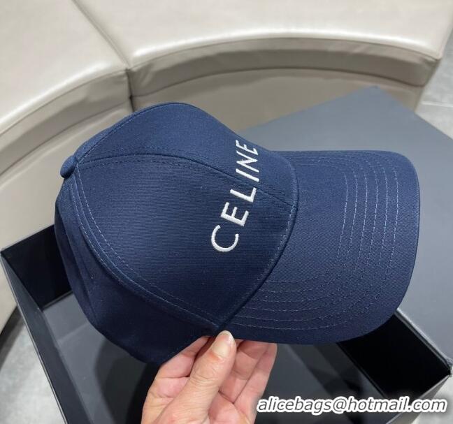 Market Sells Celine Baseball Hat C42003 Deep Blue 2023