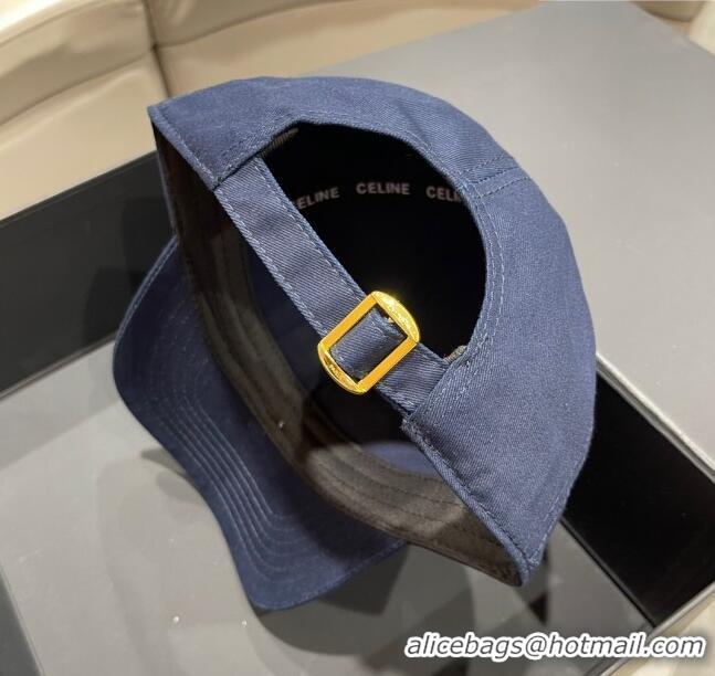 Market Sells Celine Baseball Hat C42003 Deep Blue 2023