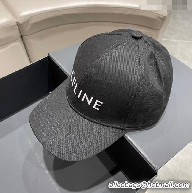 Luxurious Cheap Celine Baseball Hat C42002 Black 2023