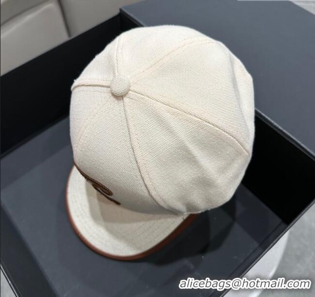 Top Design Celine Baseball Hat C42421 White/Brown 2023