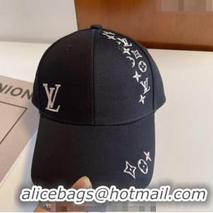 Well Crafted Louis Vuitton Canvas Baseball Hat 1208 Black 2022