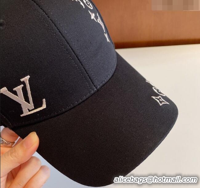 Well Crafted Louis Vuitton Canvas Baseball Hat 1208 Black 2022