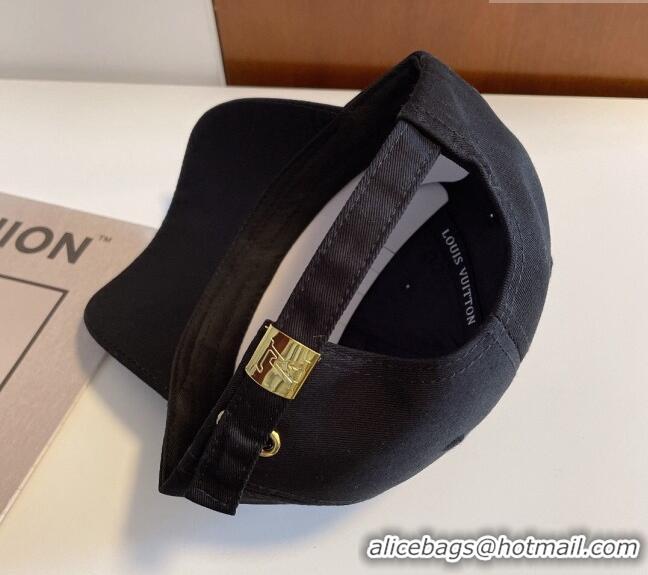 Well Crafted Louis Vuitton Canvas Baseball Hat 1208 Black 2022