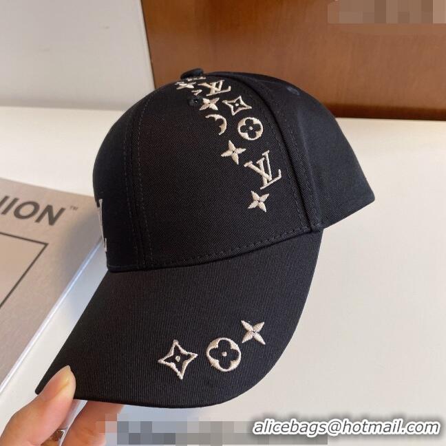 Well Crafted Louis Vuitton Canvas Baseball Hat 1208 Black 2022