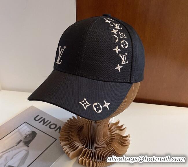 Well Crafted Louis Vuitton Canvas Baseball Hat 1208 Black 2022