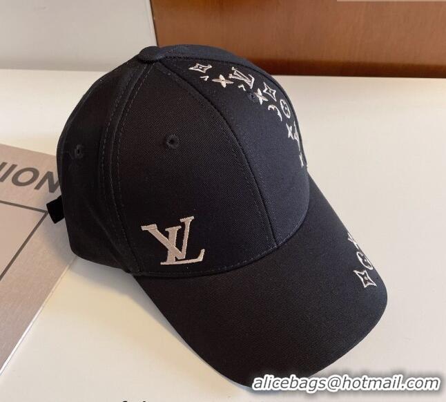 Well Crafted Louis Vuitton Canvas Baseball Hat 1208 Black 2022