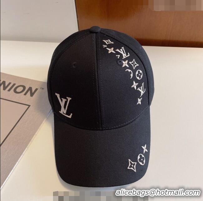 Well Crafted Louis Vuitton Canvas Baseball Hat 1208 Black 2022