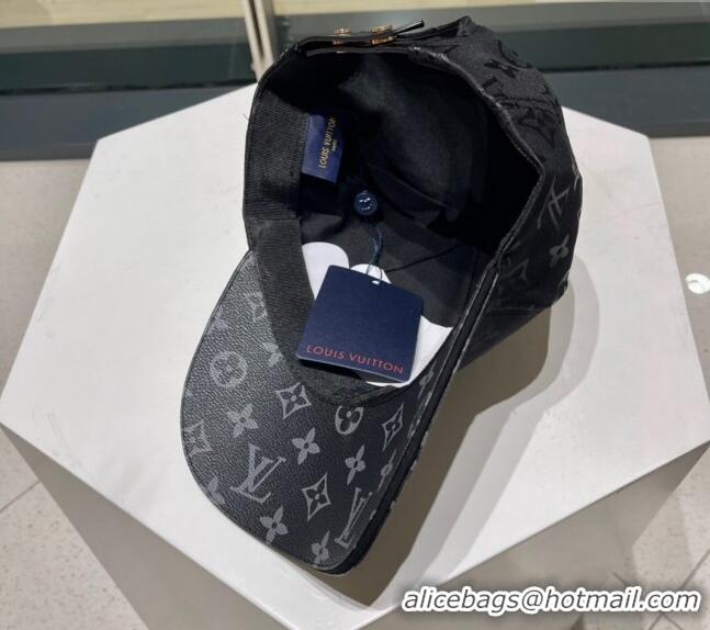 Inexpensive Louis Vuitton Baseball Hat 0105 Black 2 2023