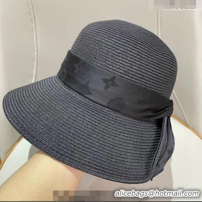 Top Quality Louis Vuitton Straw Bucket Hat 021655 Black 2023