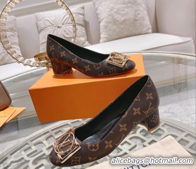 Classic Hot Louis Vuitton Madeleine Pumps 4.5cm in Monogram Canvas Brown 122735