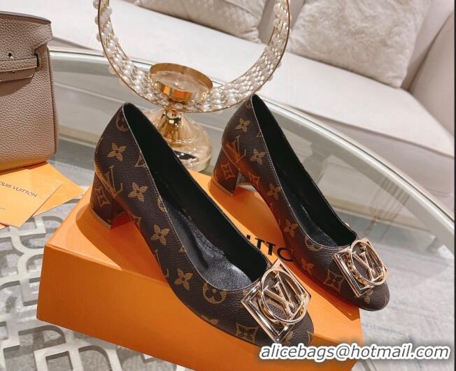 Classic Hot Louis Vuitton Madeleine Pumps 4.5cm in Monogram Canvas Brown 122735