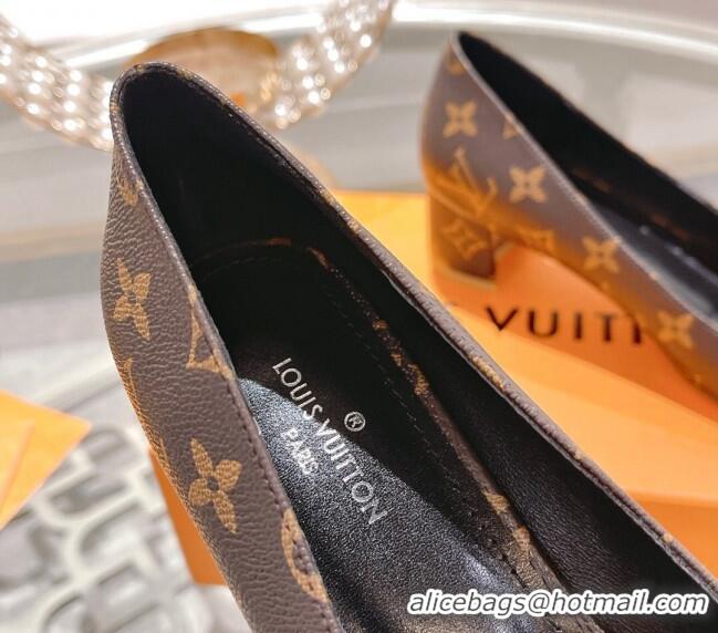 Classic Hot Louis Vuitton Madeleine Pumps 4.5cm in Monogram Canvas Brown 122735