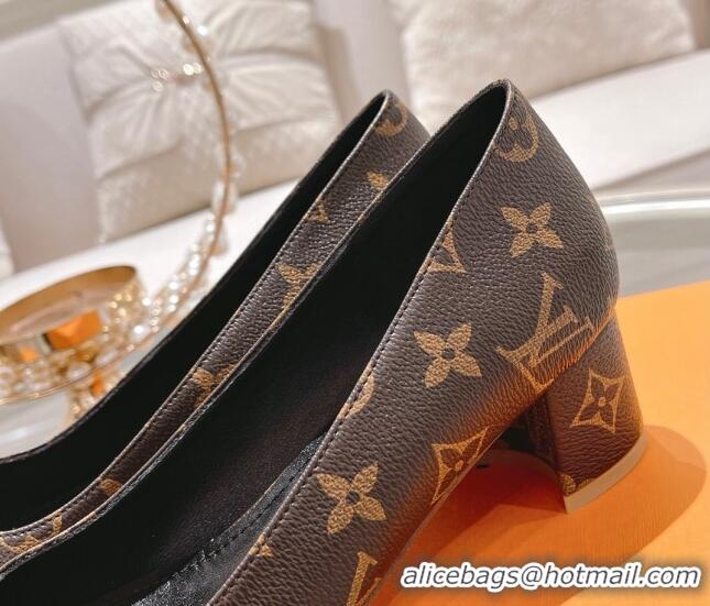 Classic Hot Louis Vuitton Madeleine Pumps 4.5cm in Monogram Canvas Brown 122735