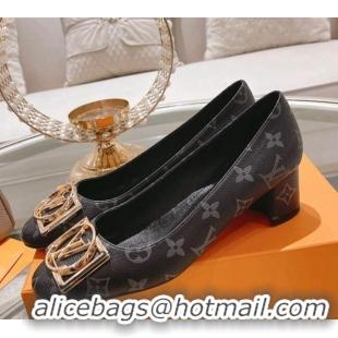 Good Quality Louis Vuitton Madeleine Pumps 4.5cm in Monogram Canvas Black 2122736