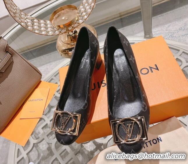 Good Quality Louis Vuitton Madeleine Pumps 4.5cm in Monogram Canvas Black 2122736