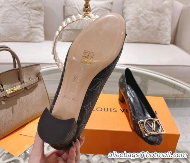 Good Quality Louis Vuitton Madeleine Pumps 4.5cm in Monogram Canvas Black 2122736