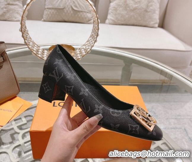 Good Quality Louis Vuitton Madeleine Pumps 4.5cm in Monogram Canvas Black 2122736