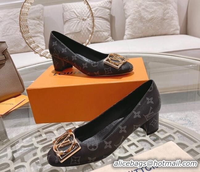 Good Quality Louis Vuitton Madeleine Pumps 4.5cm in Monogram Canvas Black 2122736