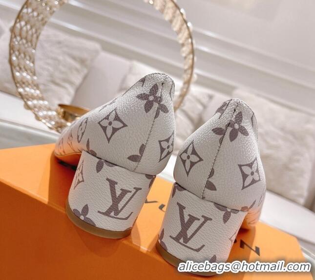 Sumptuous Louis Vuitton Madeleine Pumps 4.5cm in Monogram Canvas White 2122738