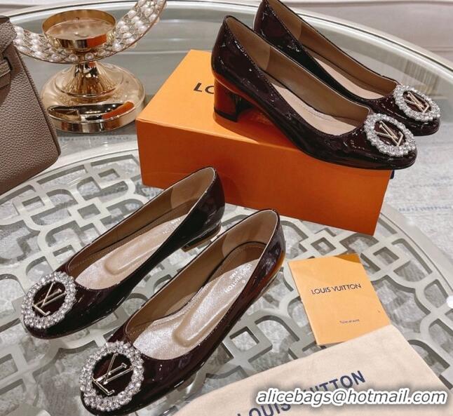 Pretty Style Louis Vuitton Madeleine Flat Ballerinas/Pumps in Patent Leather with Crystal 2122739