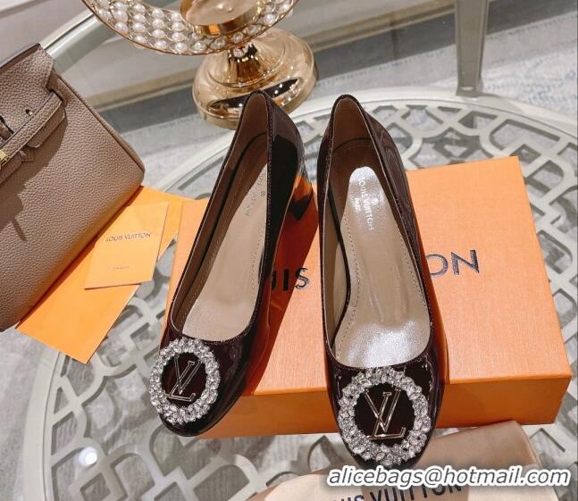 Pretty Style Louis Vuitton Madeleine Flat Ballerinas/Pumps in Patent Leather with Crystal 2122739